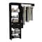 Tuhome Manchester 150 Closet System, Metal Rod, Five Open Shelves, One Drawer, Black CLW6723 - alternate 4